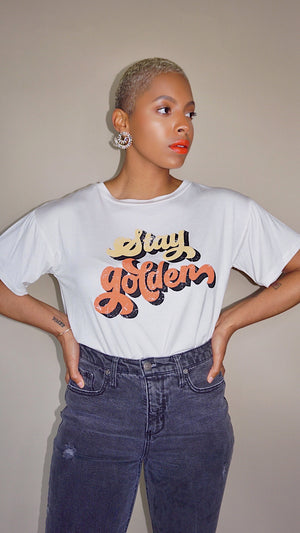 Stay Golden Crop Tee