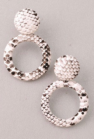 White Python Hoops